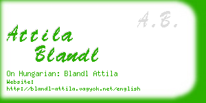 attila blandl business card